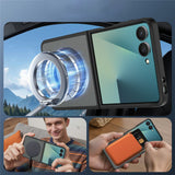 Husa pentru Samsung Galaxy Z Flip8, Techsuit PureFrost MagSafe, negru frost