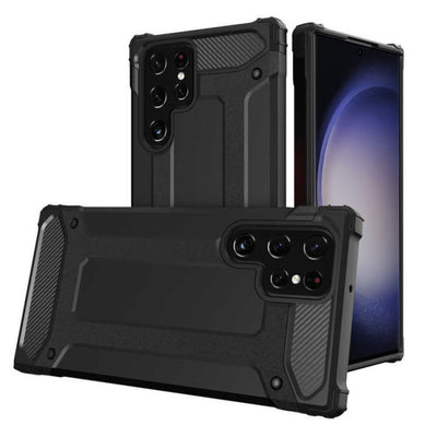 Husa pentru Samsung Galaxy S23 Ultra, Techsuit Hybrid Armor, negru