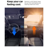 Spigen Car Front Windshield Sunshade UO260 (ACP11460), UPF2000+, 99.95% UV Blocking Rate, M Size, Negru