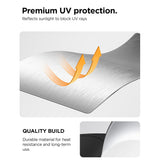 Spigen Car Front Windshield Sunshade UO260 (ACP11460), UPF2000+, 99.95% UV Blocking Rate, M Size, Negru