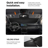Spigen Car Front Windshield Sunshade UO260 (ACP11460), UPF2000+, 99.95% UV Blocking Rate, M Size, Negru