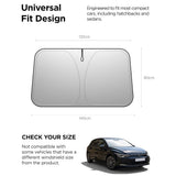 Spigen Car Front Windshield Sunshade UO260 (ACP11459), UPF2000+, 99.95% UV Blocking Rate, S Size, Negru