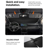 Spigen Car Front Windshield Sunshade UO260 (ACP11459), UPF2000+, 99.95% UV Blocking Rate, S Size, Negru