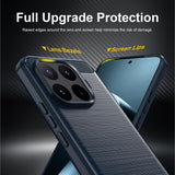 Husa pentru Xiaomi 17T Pro, Techsuit Carbon Silicone, albastru
