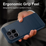 Husa pentru Xiaomi 17T Pro, Techsuit Carbon Silicone, albastru
