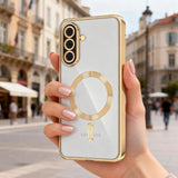 Husa pentru Samsung Galaxy A27 5G, Techsuit Lux Crystal MagSafe, verde inchis