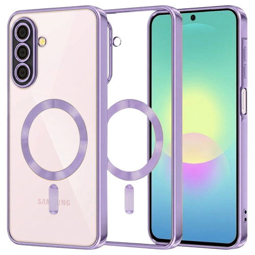 Husa pentru Samsung Galaxy A27 5G, Techsuit Lux Crystal MagSafe, mov