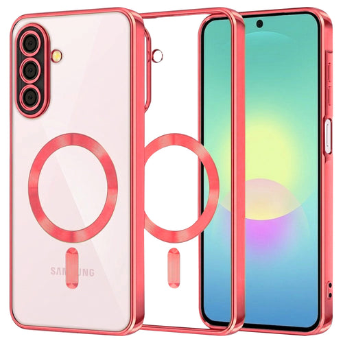 Husa pentru Samsung Galaxy A27 5G, Techsuit Lux Crystal MagSafe, rosu