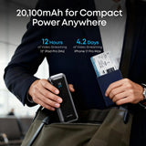 Anker Baterie Externa Prime (A110BH1), 2x USB-C, USB, pentru Phone, Tablet, MacBook, Afisaj Digital, 20100mAh