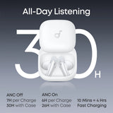 Anker Casti Wireless Soundcore Liberty Buds (D1200G21), Semi-In-Ear, Bluetooth 6.1, Adaptive ANC, 4-Microfon