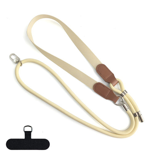Snur telefon Techsuit UrbanLoop TLN2C, reglabil 100-140 cm, Nylon + PU, Crem