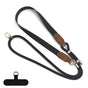 Snur telefon Techsuit UrbanLoop TLN3B, Neck/Crossbody, reglabil 100-140 cm, Nylon + PU, Negru