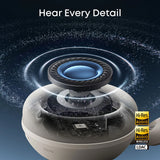 Anker Casti Wireless Soundcore Space 2 (D1402G21), AI 3-Microfon, Anulare Zgomot, Audio Hi-Res, Ldac, Mod Somn, Alb