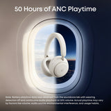 Anker Casti Wireless Soundcore Space 2 (D1402G21), AI 3-Microfon, Anulare Zgomot, Audio Hi-Res, Ldac, Mod Somn, Alb