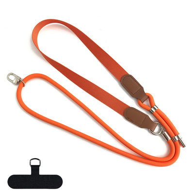 Snur telefon Techsuit UrbanLoop TLN9O, reglabil 100-140 cm, Nylon + PU, Portocaliu închis