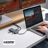 Anker Docking Station (A83830A2), HDMI, 2x USB, 2x USB-C, Ethernet, SD & Microsd, 4K@60Hz, 10Gbps, PD85W, Gri