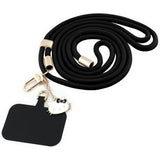 Snur telefon Hello Kitty Crossbody Cord cu Kitty Head Charm, Universal, Nylon, 150 cm, Negru
