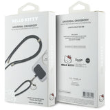 Snur telefon Hello Kitty Crossbody Cord cu Kitty Head Charm, Universal, Nylon, 150 cm, Negru