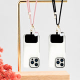 Snur telefon Hello Kitty Crossbody Cord cu Kitty Head Charm, Universal, Nylon, 150 cm, Negru