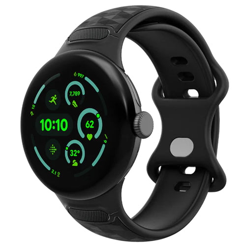 Curea smartwatch pentru Google Pixel Watch 3 / Watch 4 / Watch 5 45mm, Spigen Parallax, Neagră mată
