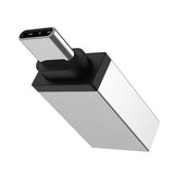 Adaptor OTG Borofone BV3, Type-C (M) la USB-A (F), Transfer Date si Incarcare, Aluminiu, 5Gbps, Argintiu