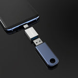 Adaptor OTG Borofone BV3, Type-C (M) la USB-A (F), Transfer Date si Incarcare, Aluminiu, 5Gbps, Argintiu