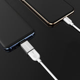 Adaptor OTG Borofone BV3, Type-C (M) la USB-A (F), Transfer Date si Incarcare, Aluminiu, 5Gbps, Argintiu