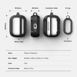Husă pentru AirPods Pro 3, Ringke UX Magnetic, Transparentă
