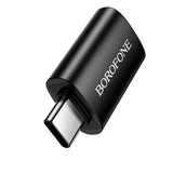 Adaptor OTG Borofone BV26C, Type-C la USB 3.0, 5Gbps, 2A, Negru