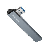 Hub USB 4 in 1 Borofone FH1, 3x USB 2.0, 1x USB 3.0, Aliaj de aluminiu, Plug & Play, pana la 5Gbps, Gri