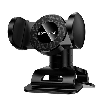 Suport auto pentru telefoane 4.5-7 inch, Borofone BH142, Rotire 360°, Montare pe bord, Negru