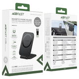 Suport auto magnetic pentru bord Acefast E46, design ultrasubțire pliabil, Negru
