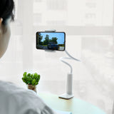 Suport telefon Borofone Desk Holder Bright Shell BH23, brat flexibil, rotire 360°, telefoane 4.5-6.5 , Alb