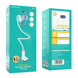 Suport telefon Borofone Desk Holder Bright Shell BH23, brat flexibil, rotire 360°, telefoane 4.5-6.5 , Alb