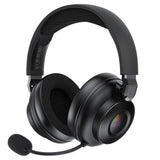 Căști wireless gaming Acefast H15, Bluetooth 6.0 + 2.4G + AUX, latență 0.02s, RGB, microfon, Negre
