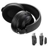 Căști wireless gaming Acefast H15, Bluetooth 6.0 + 2.4G + AUX, latență 0.02s, RGB, microfon, Negre
