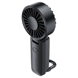 Ventilator portabil Acefast YF2, 1800mAh, 4 viteze, 6400rpm, LED, USB-C, carabina inclusa, Negru