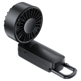 Ventilator portabil Acefast YF2, 1800mAh, 4 viteze, 6400rpm, LED, USB-C, carabina inclusa, Negru