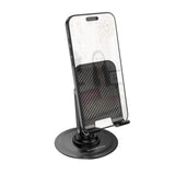 Suport telefon Borofone Admirado BH128, rotație dublu ax, design pliabil, telefoane 4.5-7 inch, Negru