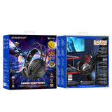 Căști Over-Ear Gaming Borofone Thunder BO105, Microfon, USB + Jack 3.5mm, Iluminare LED, 50mm, Negre