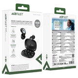 Căști In-Ear Acefast WP1, Noise Cancelling, -48dB, Silicon Hipoalergenic, IPX8, Negre