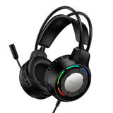 Căști Over-Ear Gaming Borofone Wave BO112, Difuzoare 50mm, Microfon, USB + 3.5mm, Iluminare LED, Negre