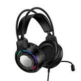 Căști Over-Ear Gaming Borofone Wave BO112, Difuzoare 50mm, Microfon, USB + 3.5mm, Iluminare LED, Negre