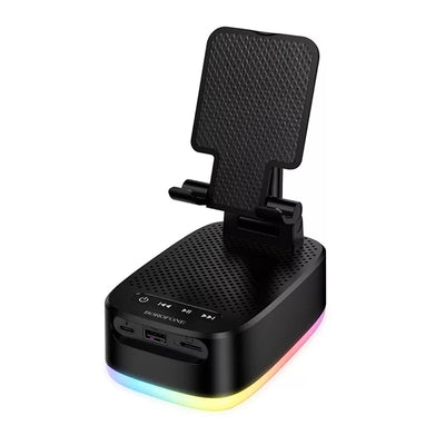 Boxa portabilă Borofone BR200 Marea, 3 în 1, Suport telefon și Power Bank 1500mAh, Bluetooth 6.0, TWS, 5W, Neagră