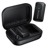 Microfon lavalier wireless Borofone Lemai BFK17, USB-C, cu carcasa de incarcare, anulare zgomot, omnidirectional, set 2 bucati, Negru