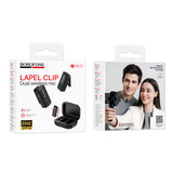 Microfon lavalier wireless Borofone Lemai BFK17, USB-C, cu carcasa de incarcare, anulare zgomot, omnidirectional, set 2 bucati, Negru