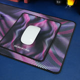 Mousepad gaming Borofone Illustrious BG12, 200 x 240mm, Negru/Roz/Mov