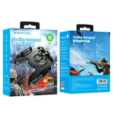 Gamepad pentru smartphone 4.5-6.7 , Borofone Warrior BG3, cu ventilator de răcire și triggere duale, Negru