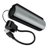 Baterie externă Borofone Star BJ87, cablu Type-C inclus, lanternă, 5000mAh, 10W, indicator LED, Negru/Gri