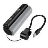 Baterie externă Borofone Star BJ87, cablu Type-C inclus, lanternă, 5000mAh, 10W, indicator LED, Negru/Gri